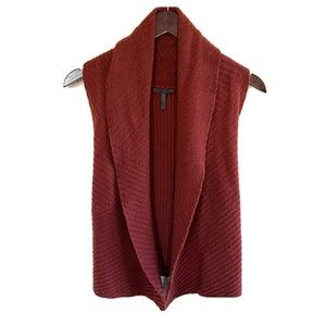 Oska Womens Virgin Wool Wrap Vest Size 0 Burnt Orange